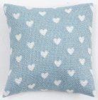 (image for) Throw Pillow - Light Blue w/ Hearts