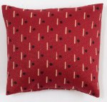 (image for) Throw Pillow - Dark Red w/ Contemporary Pattern