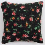 (image for) Throw Pillow - Black Floral