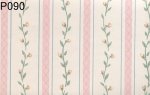 (image for) Pink Floral Stripe Moire Wallpaper 3pc