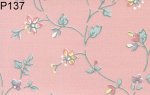 (image for) Floral Print On Rose Wallpaper 3pc