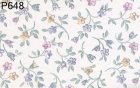 (image for) Pastel Posies on White Wallpaper 3pc