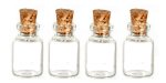 (image for) Glass Bottle w/ Cork 4pc 27mm