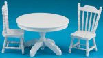 (image for) Round White Table & 2 Chairs