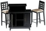 (image for) Black Bar w/ 2 Tall Chairs