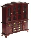 (image for) Hutch w/ Glass Doors - Mahogany