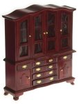 (image for) Hutch w/ Glass Doors - Mahogany