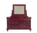 (image for) Dresser w/ Mirror - Mahogany