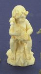 (image for) Boy w/ Duck Ivory Lawn Statue