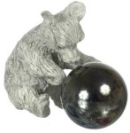 (image for) Stone Bear Yard Ornament w/ Ball