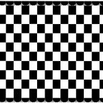 (image for) Bordered Checked Black & White Wallpaper