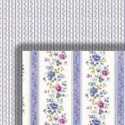 (image for) Lavender Floral Stripe Wallpaper