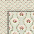 (image for) Mint Green Floral Wallpaper