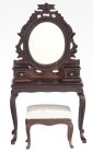 (image for) Dressing Table / Vanity w/ Seat - Mahogany