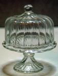 (image for) Ribbed Glass Cake Plate w/ Dome Cover