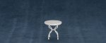 (image for) Round Marble Top Patio Table - White