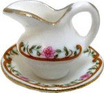 (image for) Floral Ceramic Bowl & Pitcher