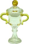 (image for) Glass Urn w/ Amber Handles