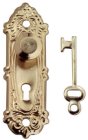 (image for) Brass Opryland Door Handle Set w/ Key