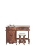 (image for) Avalon Victorian Bathroom Sink w/ Stool - Walnut