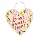 (image for) Home Sweet Home Heart Shaped Sign - Pink