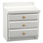 (image for) 3 Drawer Nightstand - White