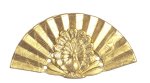 (image for) Fireplace Screen Peacock Fan - Brass