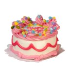 (image for) Pink Round Decorated Birthday Cake