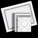 (image for) Grey & Blue Faux Marble Tile Sheets w/ Border