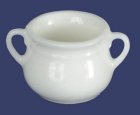 (image for) White Ceramic Handled Vase 2pc