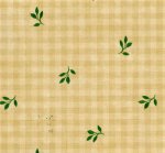 (image for) PP Wallpaper Beige Check w/ Green Leaves 3pc