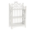 (image for) 3 Shelf White Wire Small Bookcase