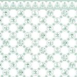 (image for) Wallpaper Dutch Tile green on White 3pc