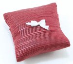 (image for) Throw Pillow - Cranberry w/ White Bow