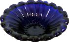 (image for) Blue Glass Ribbed Platter