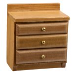 (image for) 3 Drawer Nightstand - Oak