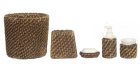 (image for) Bathroom Accessory Set 5pc - Wicker