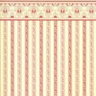 (image for) 1/2in Scale Wallpaper Burgundy Regency Stripe 3pc