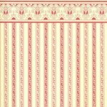 (image for) 1/2in Scale Wallpaper Burgundy Regency Stripe 3pc