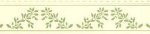 (image for) 1/2in Scale Border Acorns - Green on Cream 3pc