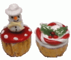 (image for) Christmas Cupcakes Snowman & Holly