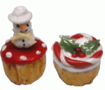 (image for) Christmas Cupcakes Snowman & Holly