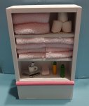 (image for) Accessorized Bathroom Shelf Unit - Pink