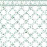 (image for) 1/2in Scale Wallpaper Dutch Tile, Green on White 3pc