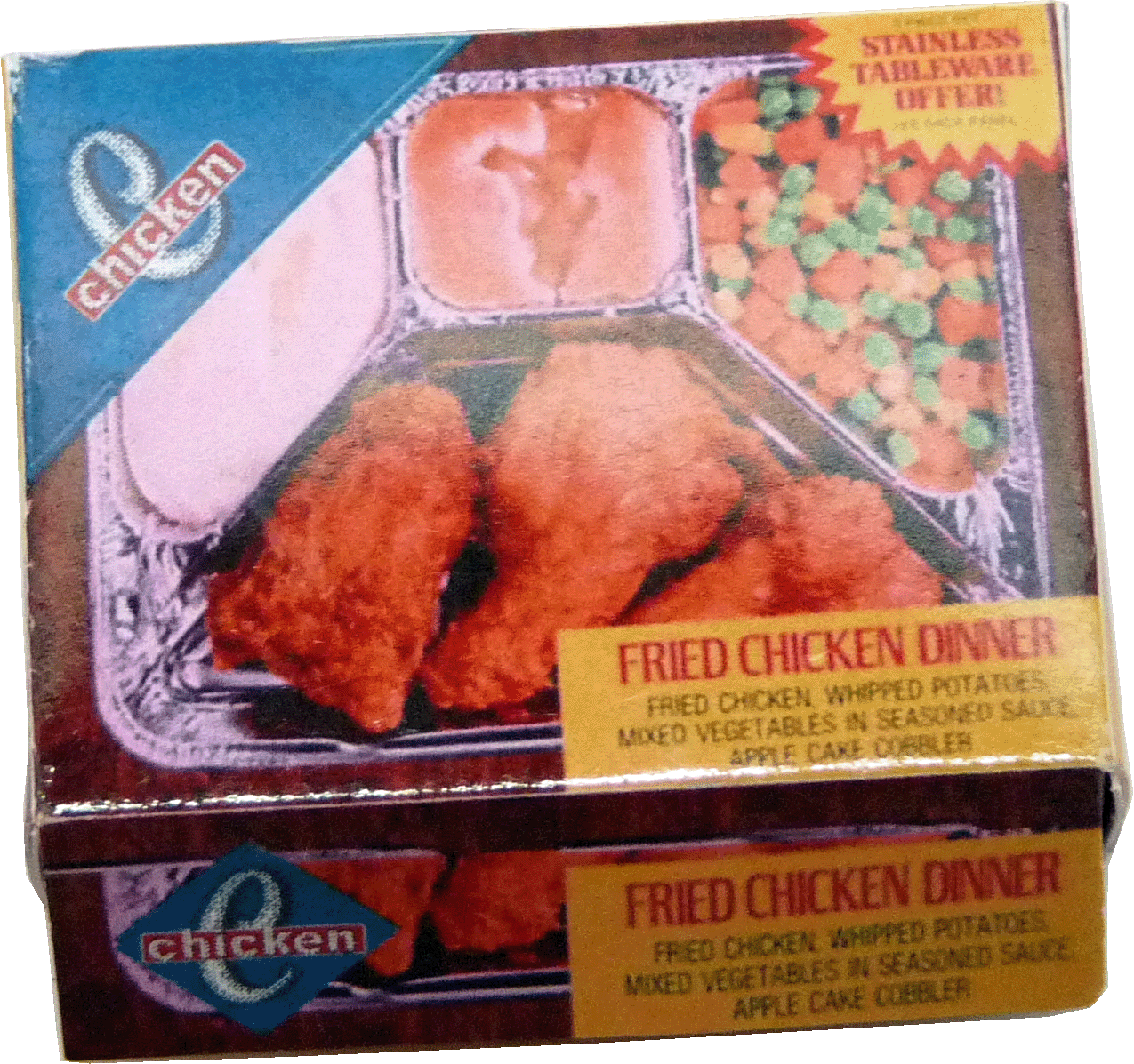 Chicken TV Dinner Box | Mary's Dollhouse Miniature Accessories