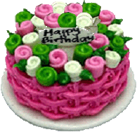 (image for) Pink Trimmed Happy Birthday Cake