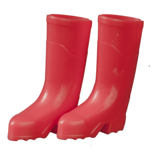 Wellingtons Boots - Light Red | Mary's Dollhouse Miniature Accessories