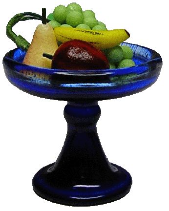 (image for) Fruit in Glass Pedestal Bowl