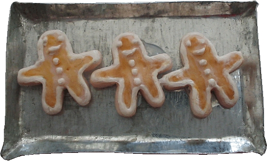 (image for) Gingerbread Men on Cookie Tray