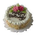 (image for) Happy Birthday Cake Red Rose Trim